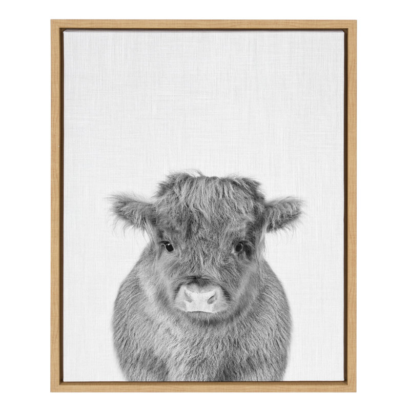 «Profile Profile Calf», impression sur toile, Encadrement brun