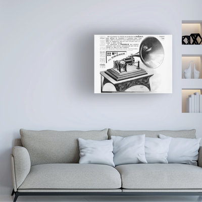 French School The Phonograph, C.1905 Canvas Art