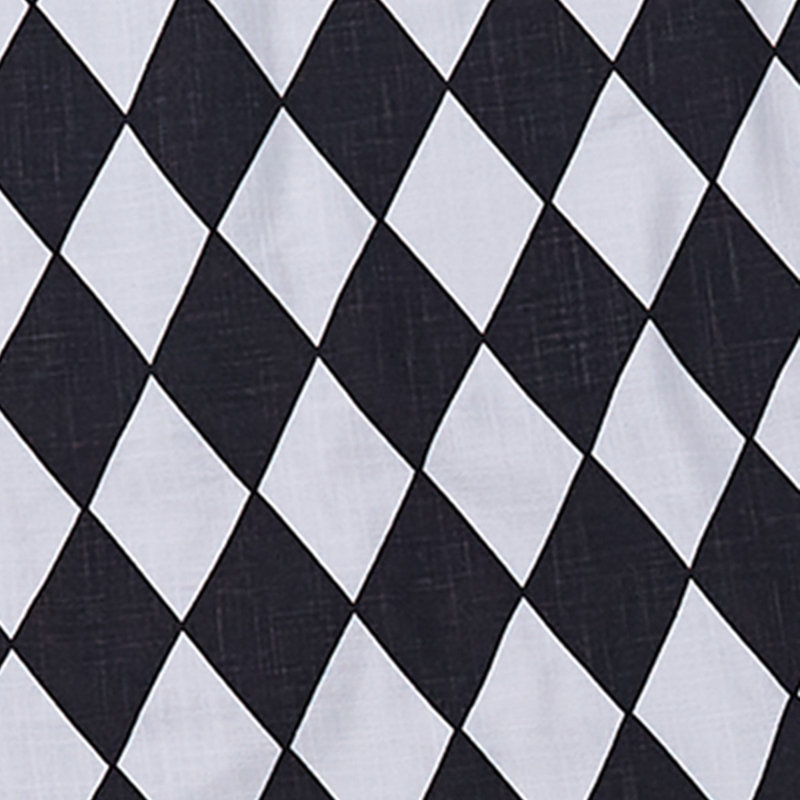 Black and White Diamond Pattern Cotton Tree Skirt