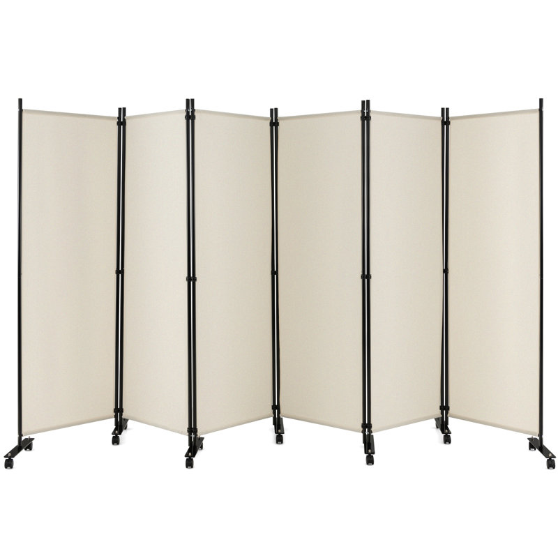 Cloison pliante Aytan, Blanc cassé, 6, H 68 po x l 132 po x P 12 po