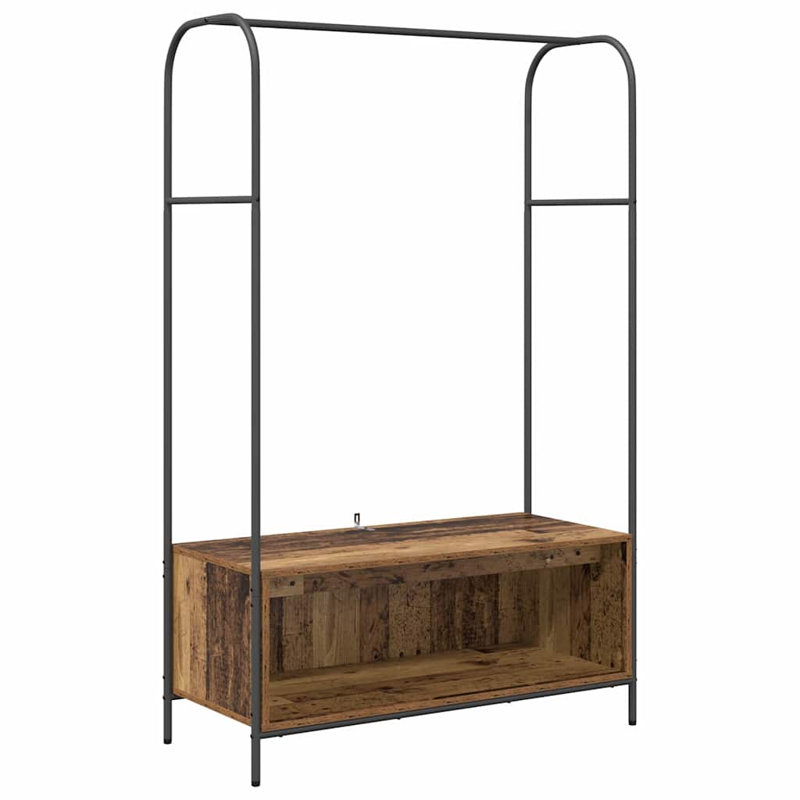Clothes Rack 100 X 44 X 160 Cm Engineered Wood, Medium Brown