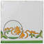 Novecento Tira Paterna 5.13" x 5.13" Ceramic Decorative Accent Tile in Green/Orange