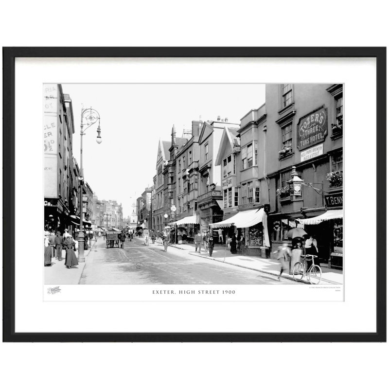 Exeter, High Street 1900 - Single Picture Frame Print, 45cm H x 60cm W x 2.3cm D