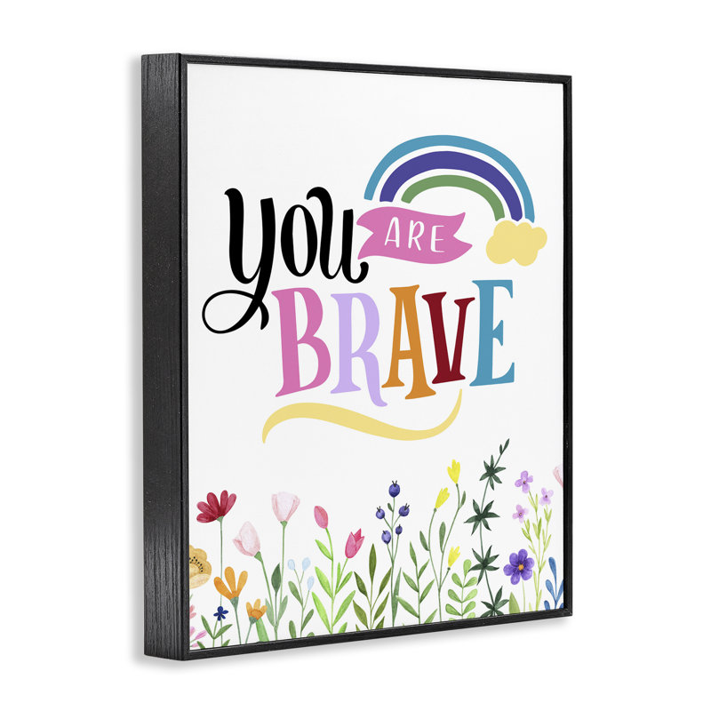 «You Are Brave Encouragement», estampe numérique, conception de Kim Allen, H 14 po x l 11 po, Giclée encadrée noir minuit