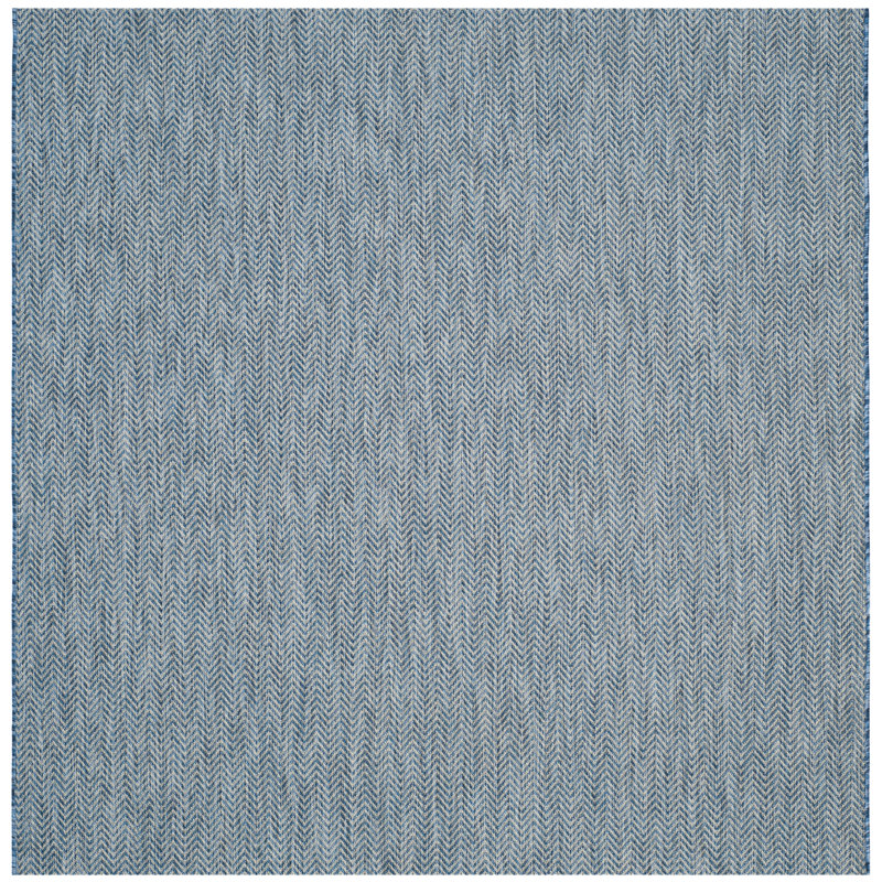Azaad Navy/Grey Indoor/Outdoor Rug, Square 122 cm