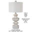34" Resin Table Lamp With White Linen Shade