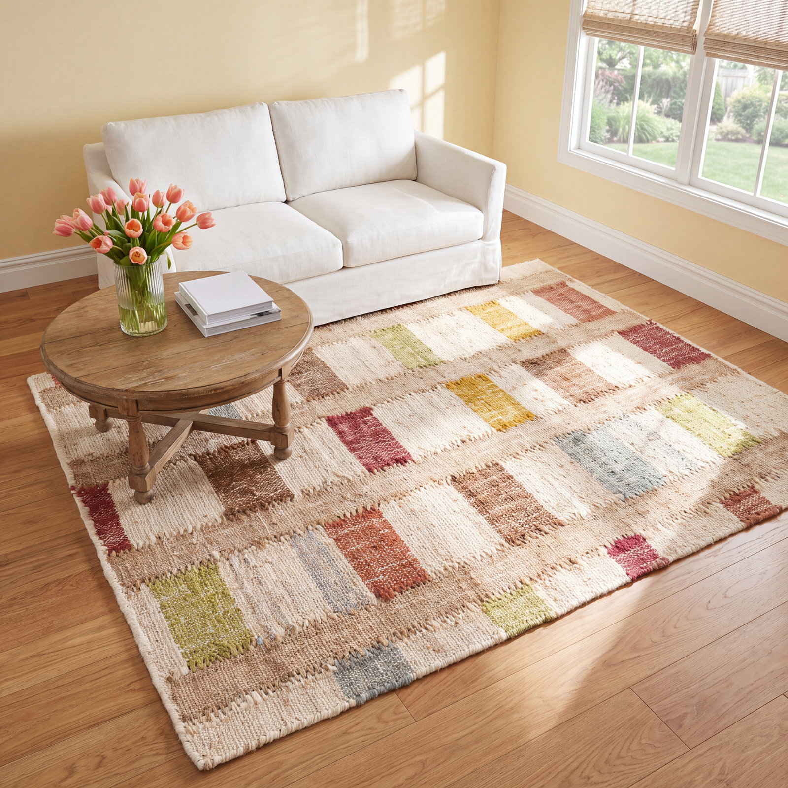 Mosaic Multi Hand-Woven Geometric Jute Rug, Rectangle 7'6" x 9'6"
