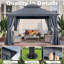 Pavillon de jardin en acier de haute qualité avec toit souple-113657889-125995105