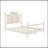 Wood Frame Four Poster Platform Bed with Crown-like Headboard-270865186-270865187