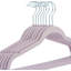 Paquet de 25 cintres minces en velours | Durable | Plastique solide | Mince | Garde sa forme | Organisation de garde-robe | Lavande | Peut supporter 10 lb | Tient la forme
