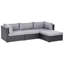 SANO Wicker 4 - Person Garden Lounge Set with Cushions