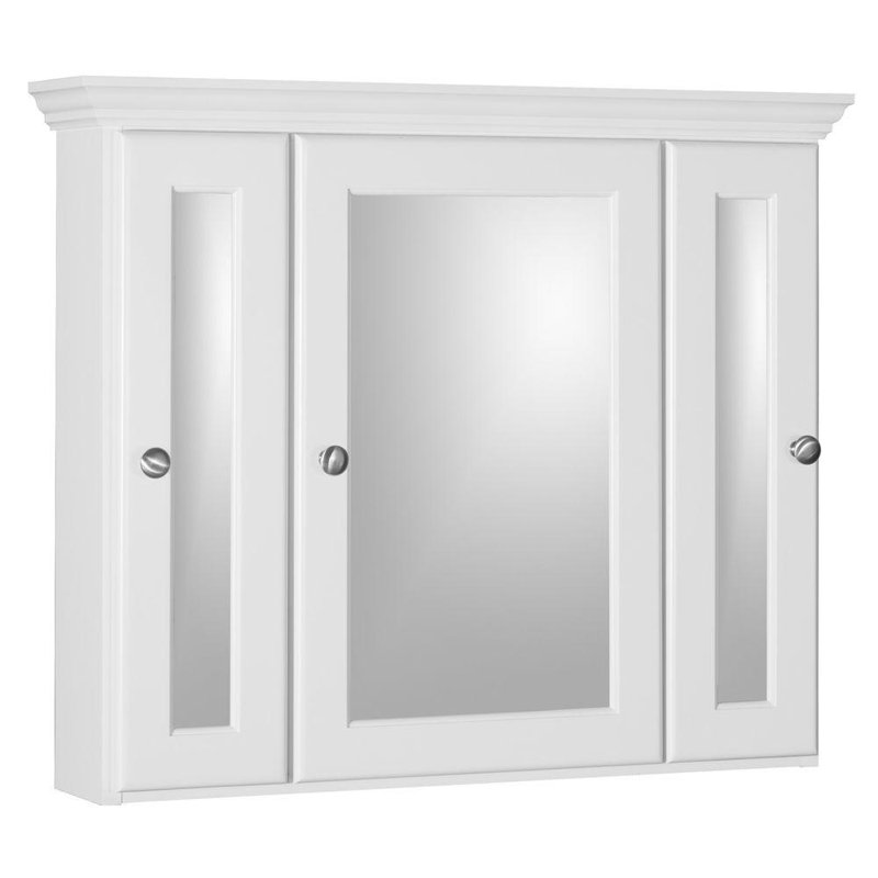 Armoire à pharmacie à fixation murale Simplicity, H 27 po x l 30 po x P 6,5 po, Blanc satiné