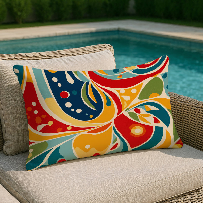 Snappy Curl Indoor And Outdoor Pillow, Rectangle 25"H x 18"W