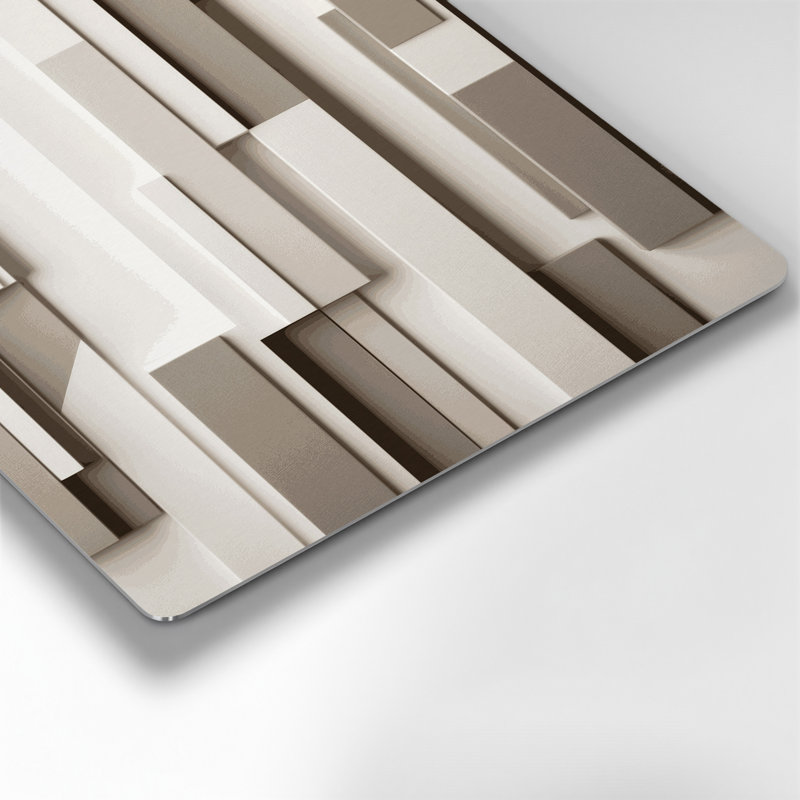 Minimalisme 4, art mural gris en métal, H 11 po x l 14 po