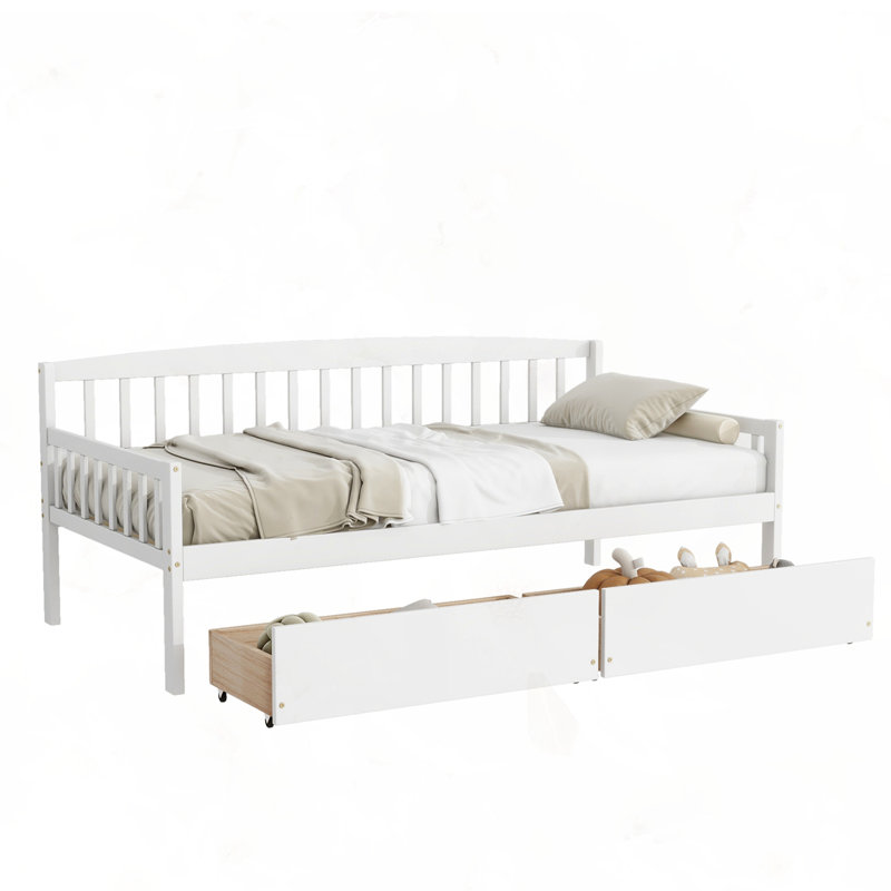 Daybed with two Storage Drawers Twin size, white