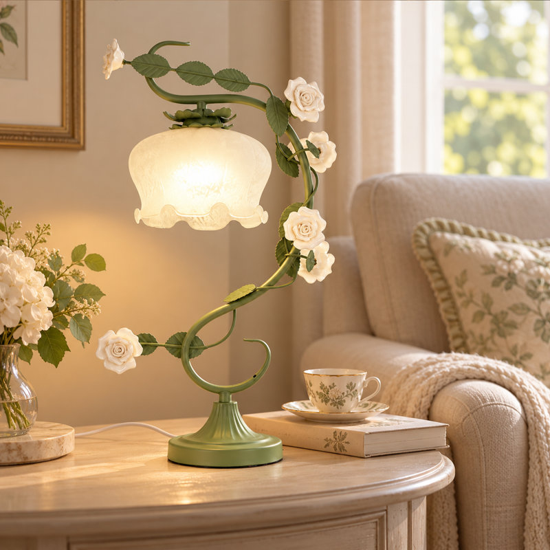 Lampe de table French Rose Vine