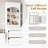 Modern White Kitchen Pantry With Faux Marble Counter - 83.7Inch Tall Cabinet For Efficient Storage Drawers Freestanding Organized Space-671799442