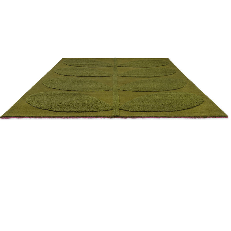 Hand Tufted Wool Floral Area Rug in Green, Rectangle 5'3" x 7'6"