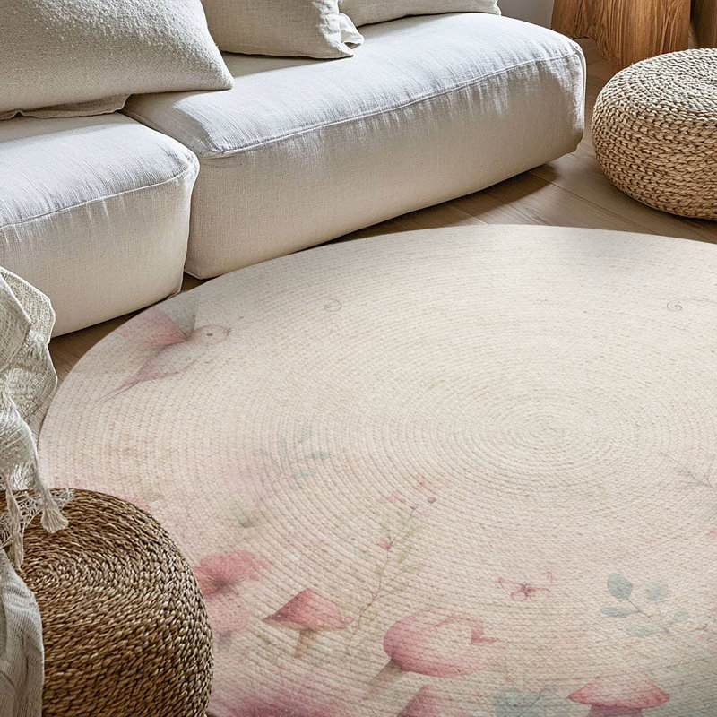 Tapis tressé Fantasy Garden, Rond 5 pi