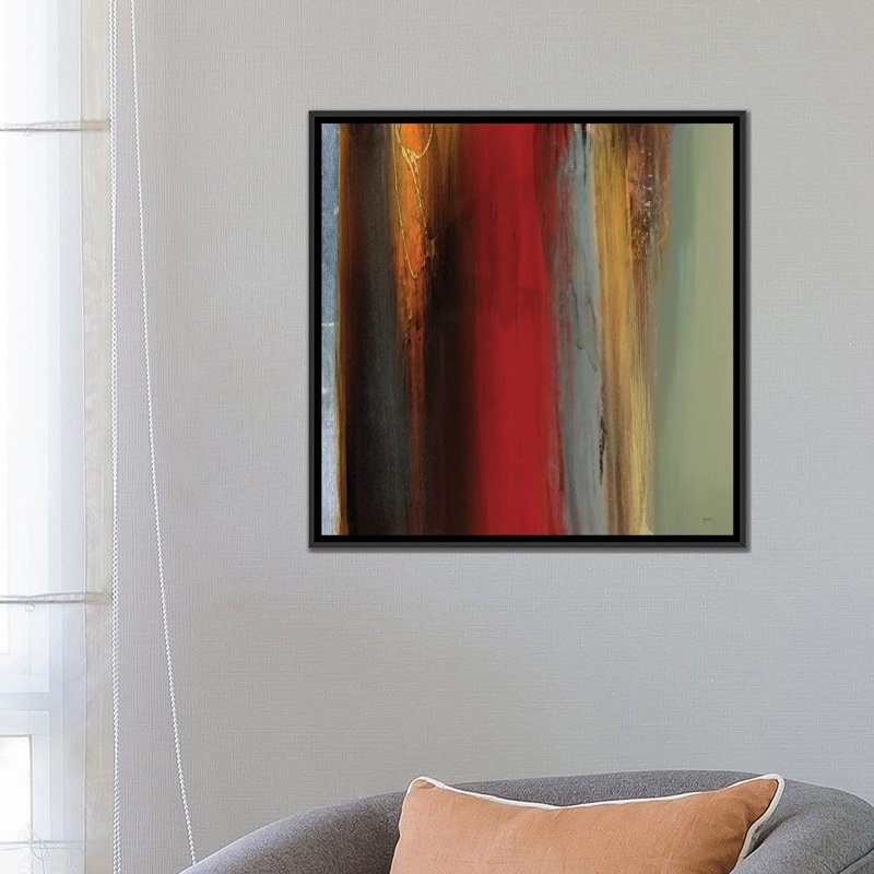 « district ii », impression sur toile, H 18 po x l 18 po x P 1,5 po, Toile avec cadre noir, Pas de tapis
