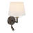 Classic Headboard Wall Sconce with LED Reading Light in Dark Bronze for Bedroom Entry Living Room