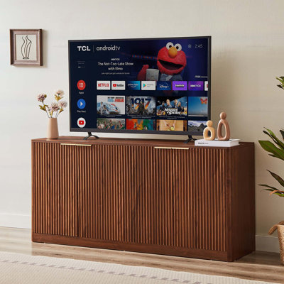 Modern Wavy Sideboard Cabinet with Curved Contour
