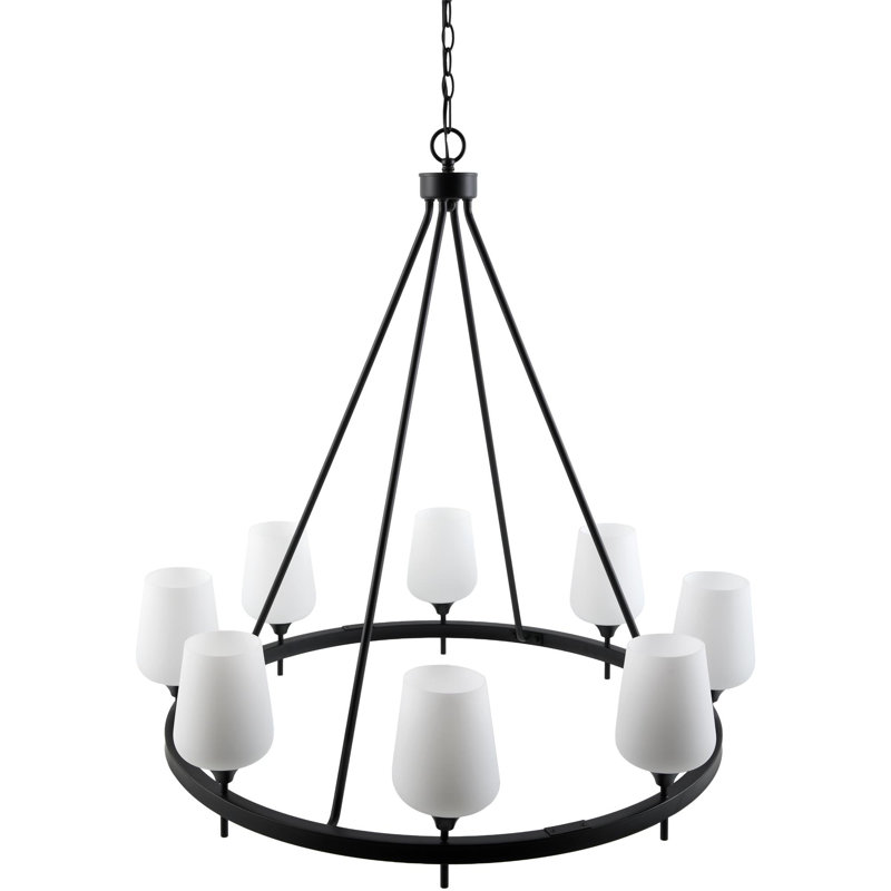Lustre Yueva, Blanc, Matte Black