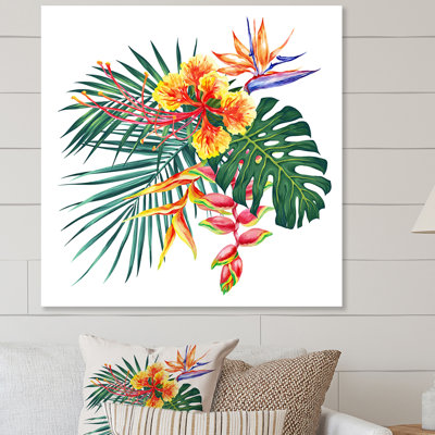 " Colourful Exotic Flowers " Painting Print