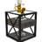 Industrial Style Nightstand With Drawer - Tempered Glass Top End Table For Bedroom & Living, Rustic Wood Grain , 3 Tier Storage, Stable Structure, Space Saving-924908027