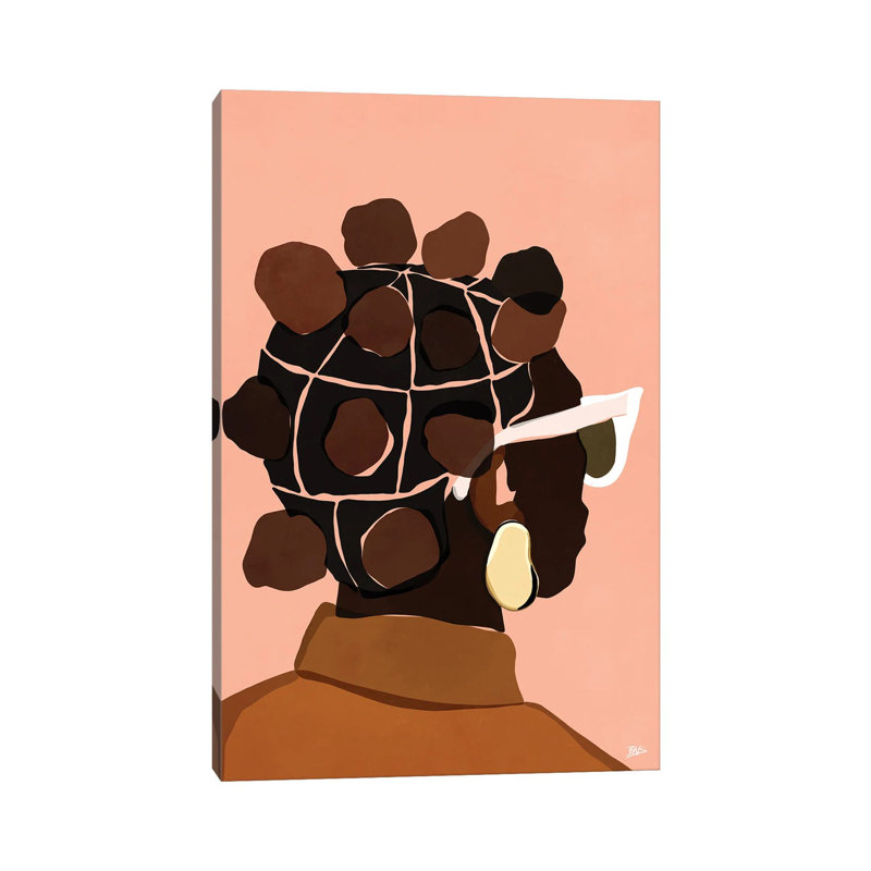 Ébène par Brie Nicole-impression d’art graphique, Toile tendue, Pas de tapis, H 12 po x l 8 po x P 0,75 po
