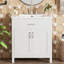 Meuble-lavabo de 30 pouces avec lavabo en céramique et grand rangement, meuble-lavabo