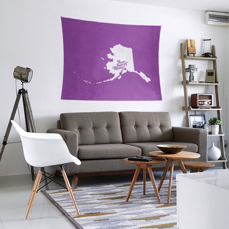 Tapisserie murale ancrage doux home, H 68 po x l 80 po, Violet