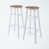 Natural Seat/White Frame