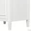 Meuble-lavabo de 24 po avec lavabo, tiroirs rabattables et latéraux, tablette réglable, bois massif et panneau de fibres à densité moyenne, finition blanche-711855232