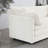 Comfy Deep Single Seat Sofa Upholstered Reading Armchair Living Room Chair White Chenille Fabric , 1 Toss Pillow-1415346158