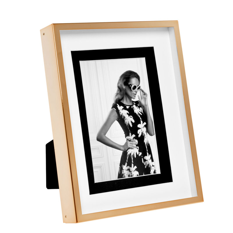 Cadre pour photo simple Airlene, Or rose, 5 po x 7 po