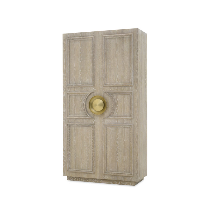 Cadence 2 - Door Solid Wood Armoire, Sand Cerused