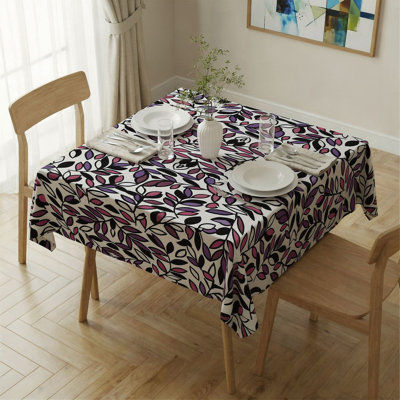Ayaan Elegant Tablecloth (55 x 55 Inches), 65% Cotton / 35% Polyester, Easy Clean, Machine Washable at 86°F, Tumble Dryer Safe, Ironable | Perfect for Dining Table & Special Occasions, Durable & Stylish Design