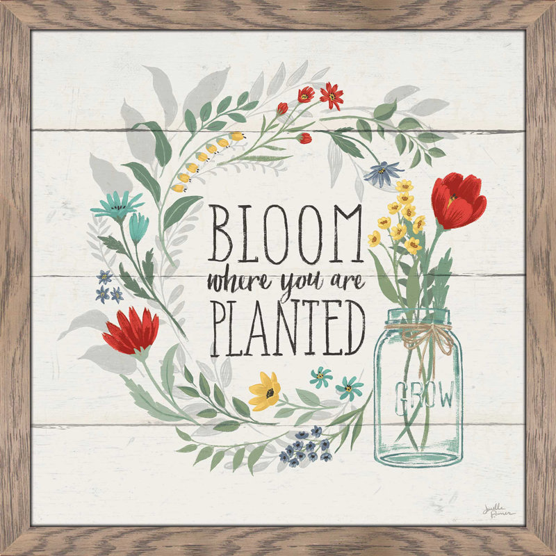 " Blooming Thoughts III ", 21.5" H x 21.5" W x 0.75" D, Taupe Distressed Framed
