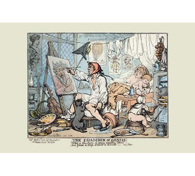" The Chamber Of Genius " by Thomas Rowlandson
