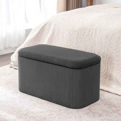 Repose-pieds rectangulaire en velours avec repose-pieds
