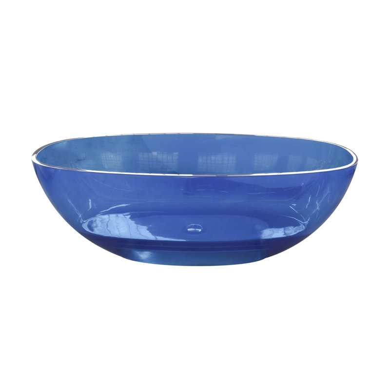 63'' x 30'' Freestanding Soaking Solid Surface Bathtub