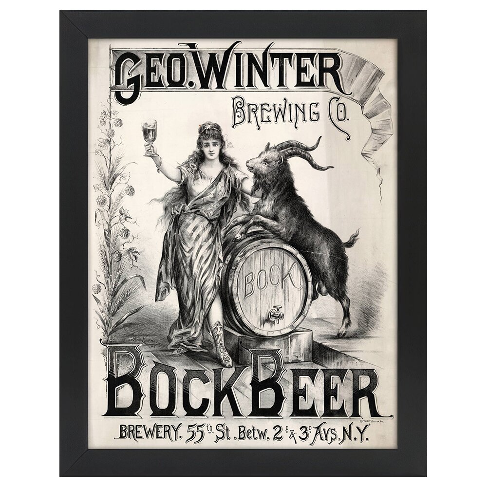 Leinwandbild Vintage Advertising Poster Geo. Winter Brewing Co.