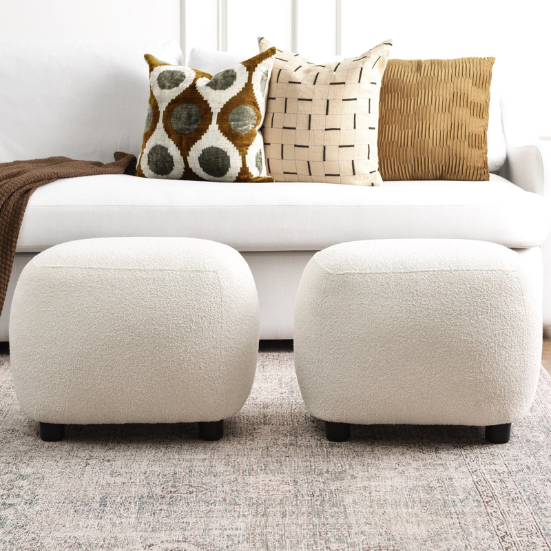 Ensemble de 2 repose-pieds 23 po, Beige Boucle