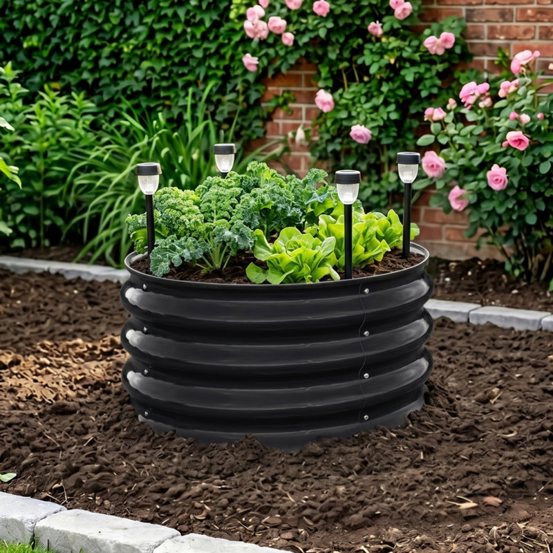 Planter Box, 30cm H x 60cm W x 60cm D, Black, 1