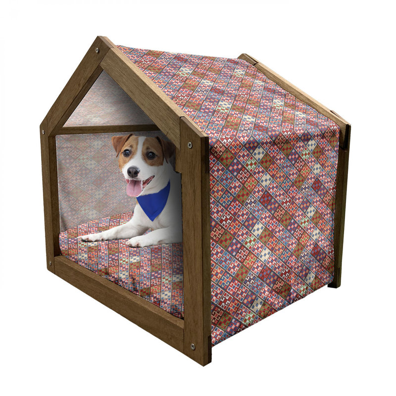 Niche pour chien en bois, H 32,28 po x l 39,37 po x P 28,35 po