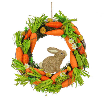 Couronne de carottes 15 po avec lapin The Holiday Aisle®
