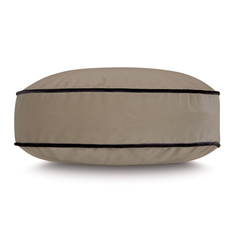Uma Velvet Circular Pillow Cover & Insert, Uma Khaki