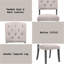 Chaises d'appoint (2) - Lin beige et gris, dossier haut, confort exceptionnel