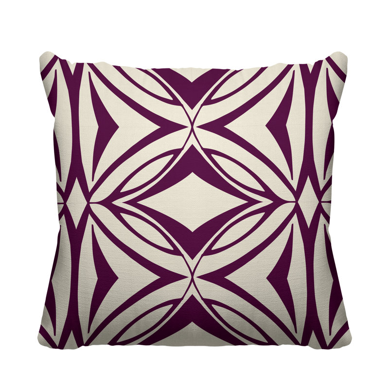 Coussin décoratif intérieur / extérieur Eamon, L 19 po x H 19 po, Violet